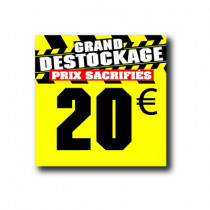 Panneau PVC 20€, 20x20cm