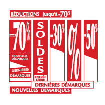 Kit de 8 affiches "SOLDES"