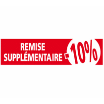 Affiche "Remise sup. -10%" L120 H30 cm