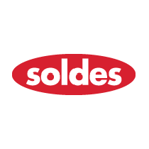 Rouleau de 500 étiquettes adhésives "SOLDES" L45 H15 mm