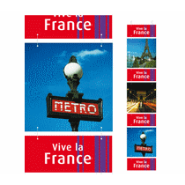 Cartons "Tour Eiffel, Métro" L34 H174 cm