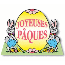 Carton "Joyeuses Pâques" L45 H32 cm