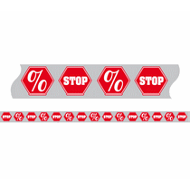 Poster "STOP %" 170 X 10 CM