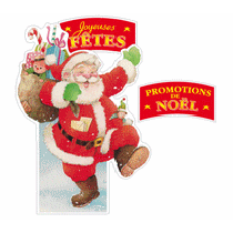 Carton "Père Noël" L80 H116 cm