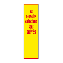 Affiche "NOUVELLES COLLECTIONS" L82 H20 cm