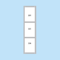Panneau PVC à suspendre avec 3 pochettes A4