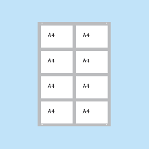 Panneau à suspendre avec 8 pochettes A4