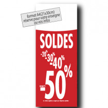 Panneau "SOLDES"  L30 H80 cm