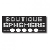 Sticker adhésif "BOUTIQUE EPHEMERE" L80 H30 cm