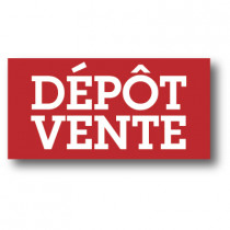 Sticker adhésif "DEPOT VENTE" L80 H40 cm