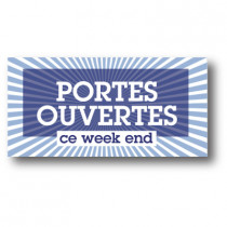 Sticker adhésif "PORTE OUVERTE" L80 H40 cm