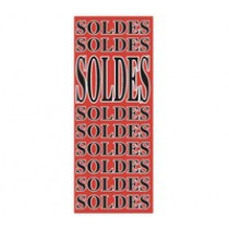 Affiche "SOLDES..SOLDES...SOLDES... " fluo L50 H115 cm