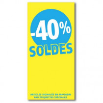 Affiche papier SOLDES D'HIVER L50 H50cm