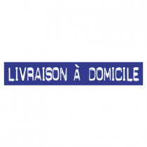 STICKER satiné L60 H10 cm "LIVRAISON A DOMICILE"
