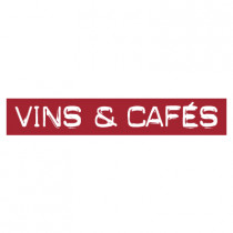 STICKER satiné L60 H10 cm "VINS & CAFES"