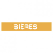 STICKER satiné L60 H10 cm "BIERES"