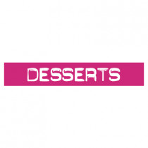 STICKER satiné L60 H10 cm "DESSERTS"