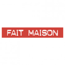 STICKER satiné L60 H10 cm "FAIT MAISON"