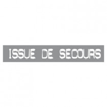 STICKER satiné L60 H10 cm "ISSUE DE SECOURS"