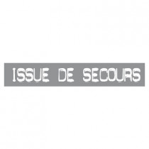 STICKER satiné L60 H10 cm "ISSUE DE SECOURS"