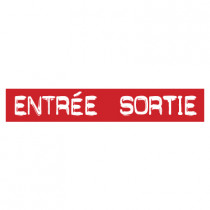 STICKER satiné L60 H10 cm "ENTREE SORTIE"