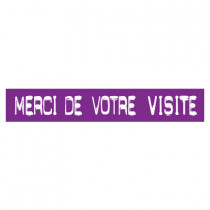 STICKER satiné L60 H10 cm "MERCI DE VOTRE VISITE"