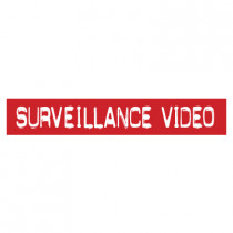 STICKER satiné L60 H10 cm "SURVEILLANCE VIDEO"