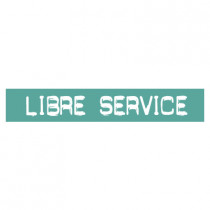 STICKER satiné L60 H10 cm "LIBRE SERVICE"