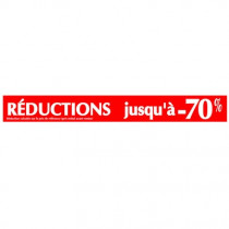 Affiche "REDUCTIONS JUSQU'A -70%" L165 H20 cm