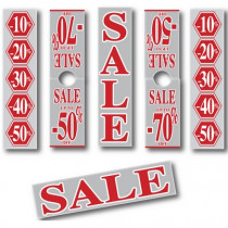 6 Posters "SALE...silver and red3 40 X 168 CM