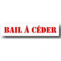 Affiche "BAIL À CÉDER" L60 H13 cm