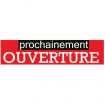 Affiche "prochainement OUVERTURE" L168 H40 cm