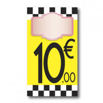 Panneau PVC 10€, 20x35cm