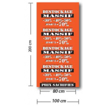 PANORAMIQUE VITRINE personnalisable L100 H 200 cm 