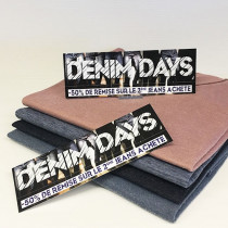 10 cartes "DENIM DAYS"  L210 H75 mm