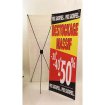 Bâche DESTOCKAGE MASSIF L60 H160 cm avec support 5 branches