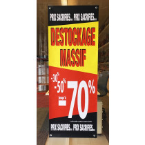 Bâche DESTOCKAGE MASSIF L60 H160 cm 4 oeillets et 4 ventouses