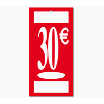 Panneau "30 €" L19 H37 cm