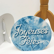 Chevalet rond "JOYEUSES FÊTES" L30 H28 cm