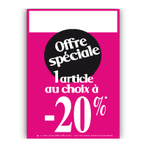 Panneau "Offre spéciale -20%" L100 H140 cm