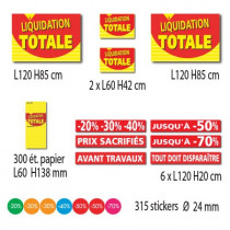 Kit de  10 affiches "LIQUIDATION TOTALE"