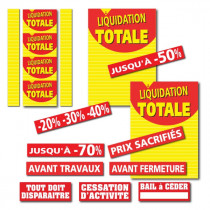 Kit de 15 affiches  "LIQUIDATION TOTALE 01"