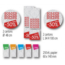 Kit de 4 cartons et 250 etiquettes papier