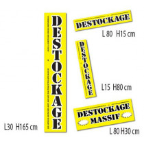 Kit de 4 affiches "DESTOCKAGE MASSIF"
