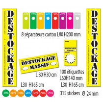 Kit de 3 affiches "DESTOCKAGE MASSIF"