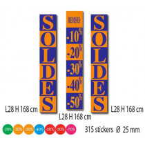 Kit de 3 affiches "SOLDES" et 315 stickers