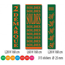 Kit de 3 affiches "SOLDES" et 315 stickers