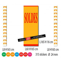 Kit de 4 affiches "SOLDES" et 315 stickers