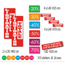Kit de 13 affiches "LIQUIDATION TOTALE"