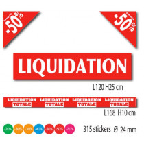 Kit de 4 affiches "LIQUIDATION TOTALE"